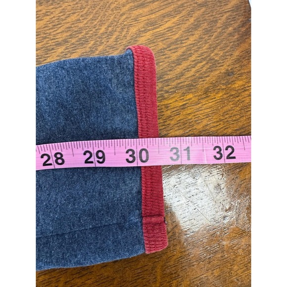 Vintage Playboy Shirt XL Blue‎ Red Trim Long Sleeve Bunny Logo Soft Casual Tee - Picture 5 of 6